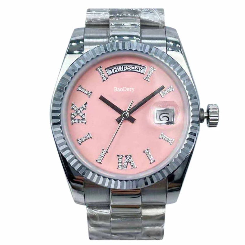 36mm Women's luxury Watch - Stainless Steel Chronograph Mechanical Watch, as Good as the Elegant ladies,Wmen's Fashion