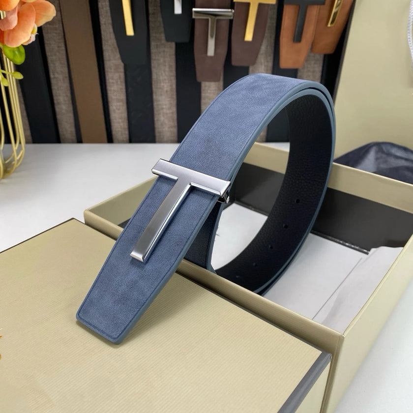 High Quality Designer Belts Men Fashion T Letter Luxury Famous Genuine Leather Belt Jeans Formal Cowskin Black Waist Strap 3.8cm