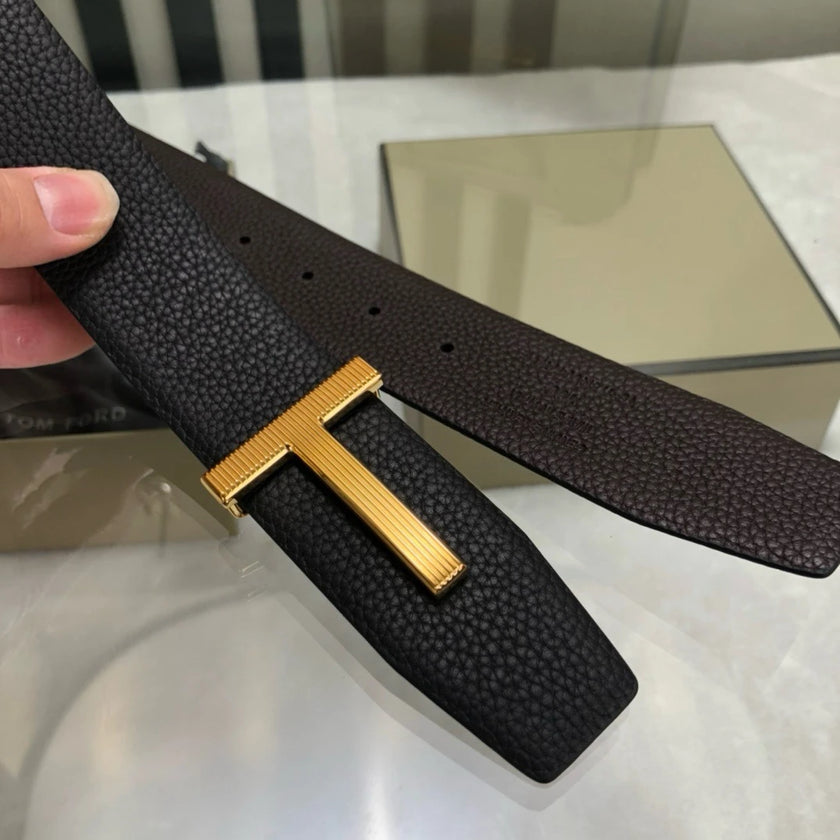 High Quality Designer Belts Men Fashion T Letter Luxury Famous Genuine Leather Belt Jeans Formal Cowskin Black Waist Strap 3.8cm