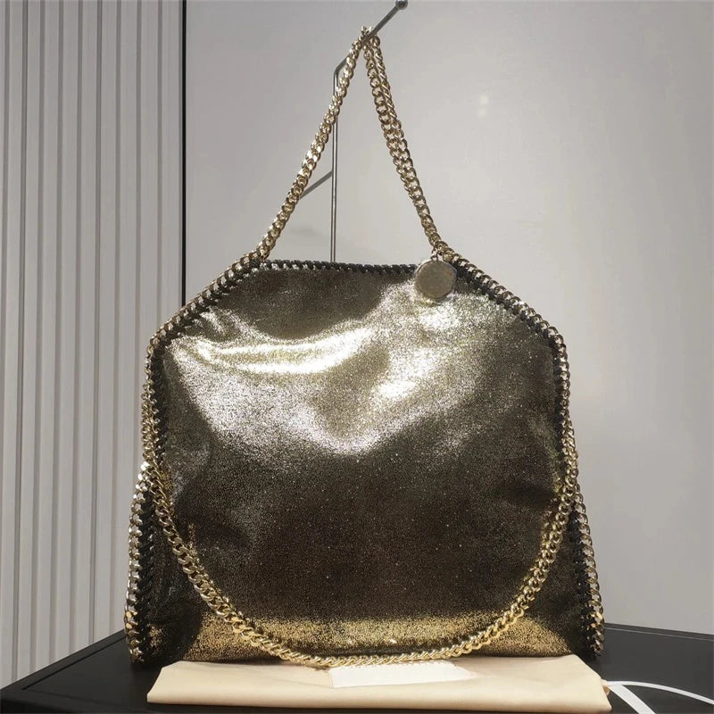 Stella New Women's Bag McCartney PVC Fabric Chain Bag European and American Fashion One Shoulder Oblique Straddle Handheld Tote