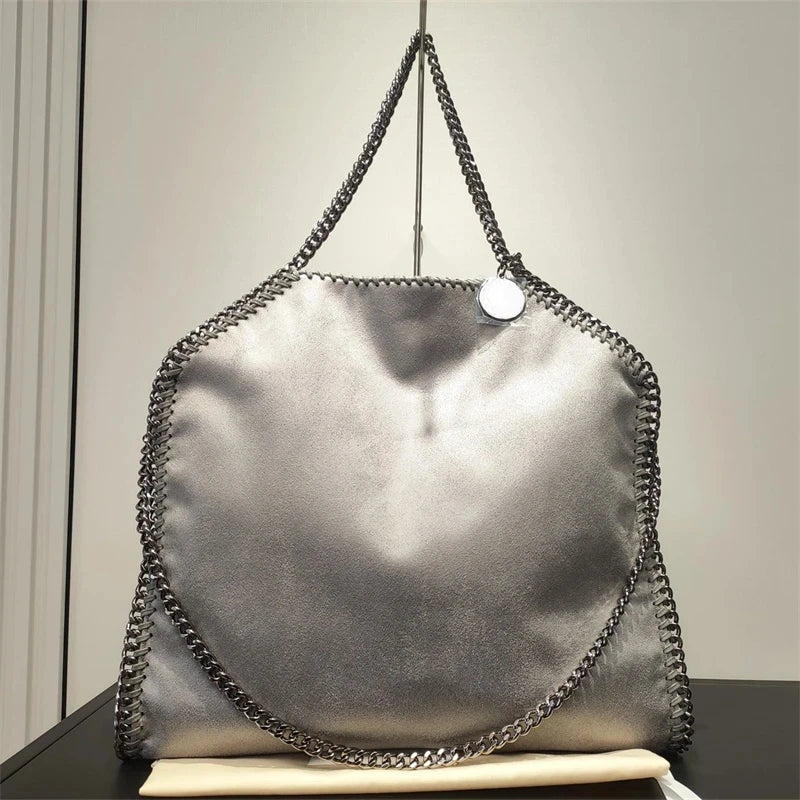 Stella New Women's Bag McCartney PVC Fabric Chain Bag European and American Fashion One Shoulder Oblique Straddle Handheld Tote