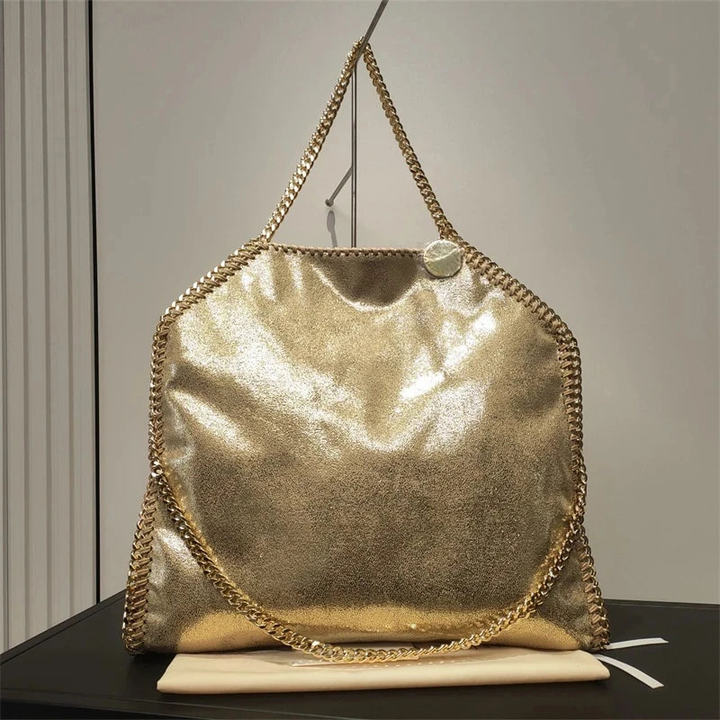 Stella New Women's Bag McCartney PVC Fabric Chain Bag European and American Fashion One Shoulder Oblique Straddle Handheld Tote
