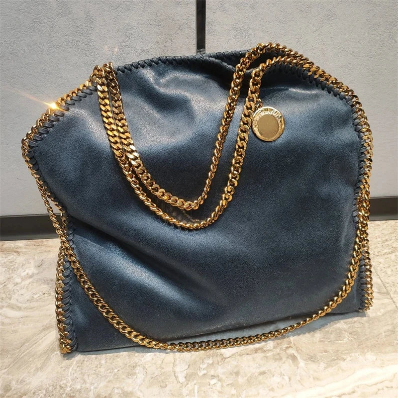 Stella New Women's Bag McCartney PVC Fabric Chain Bag European and American Fashion One Shoulder Oblique Straddle Handheld Tote