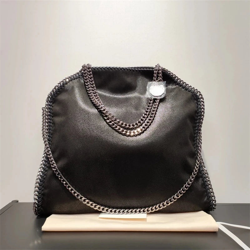 Stella New Women's Bag McCartney PVC Fabric Chain Bag European and American Fashion One Shoulder Oblique Straddle Handheld Tote