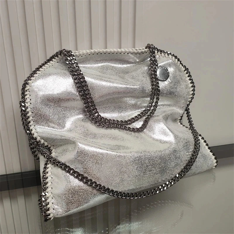 Stella New Women's Bag McCartney PVC Fabric Chain Bag European and American Fashion One Shoulder Oblique Straddle Handheld Tote