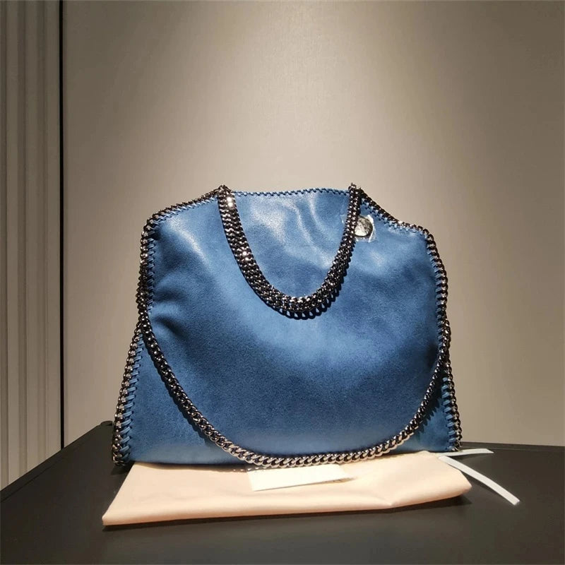 Stella New Women's Bag McCartney PVC Fabric Chain Bag European and American Fashion One Shoulder Oblique Straddle Handheld Tote