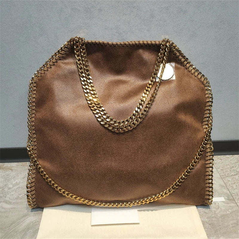 Stella New Women's Bag McCartney PVC Fabric Chain Bag European and American Fashion One Shoulder Oblique Straddle Handheld Tote