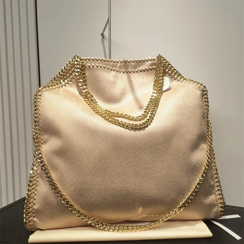 Stella New Women's Bag McCartney PVC Fabric Chain Bag European and American Fashion One Shoulder Oblique Straddle Handheld Tote