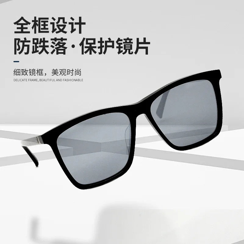 2023New Sunglasses Women's Fashionable UV-Proof Polarized Sunglasses Summer Fashion round Face Polarized Glasses to Make Big Fac