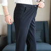 2024 Spring Men's Business Social Set Pants Formal Slim Fit Wedding Pants Men's Fashion Casual Solid Color Versatile Pants