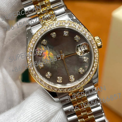 31mm Ladies Diamond Luxury Brand Watches Super Quality Automatic Mechanical Watch for Women/Girls