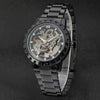 50pcs/lot winner-D218 hot seller winner watch fashion stainless steel mechanical watch roman style skeleton men  watch