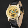 50pcs/lot winner-D231 unique brand winner watch fashion fashion mechanical leather watch roman style skeleton men watch