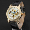 50pcs/lot winner-D231 unique brand winner watch fashion fashion mechanical leather watch roman style skeleton men watch