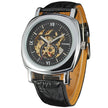 50pcs/lot winner-D271 hot seller square dial skeleton winner watch fashion mechanical watch hollow out winner watch