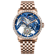 AGELOCER Original Tourbillon Watch Steel Strap Men Business Formal Luxury Skeleton Manual Mechanical Watch Birthday Gift for Men