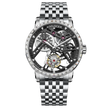 AGELOCER Original Tourbillon Watch Steel Strap Men Business Formal Luxury Skeleton Manual Mechanical Watch Birthday Gift for Men