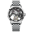 AGELOCER Original Tourbillon Watch Steel Strap Men Business Formal Luxury Skeleton Manual Mechanical Watch Birthday Gift for Men