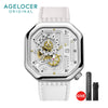 AGELOCER Women's  New Top Brand Square Mechanical Watch Sapphire Street Style Casual Fashion Automatic Watches Ladies Watch