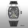 BEXEI 9127 Transparent K9 crystal skeleton Luxury tourbillon watch for men waterproof Reserve 72H mechanical wind wrist watches