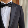 Business Mens Formal Dress Suit Jacket Black Slim Fit British Style Office Man Blazer Top Single Button Wedding Blazers Coat Men
