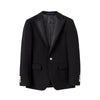 Business Mens Formal Dress Suit Jacket Black Slim Fit British Style Office Man Blazer Top Single Button Wedding Blazers Coat Men