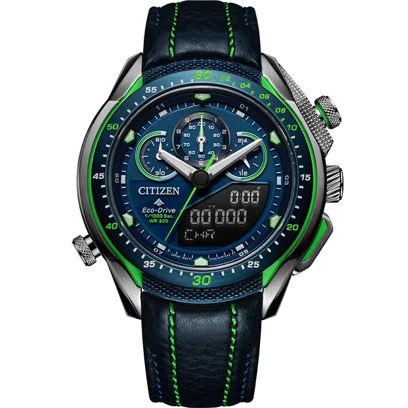 CITIZEN Watch Men's Light Eco Drive Men's Waterproof Diving Watch Luminous Stainless Steel Strap Sports Watch JW0148-12L