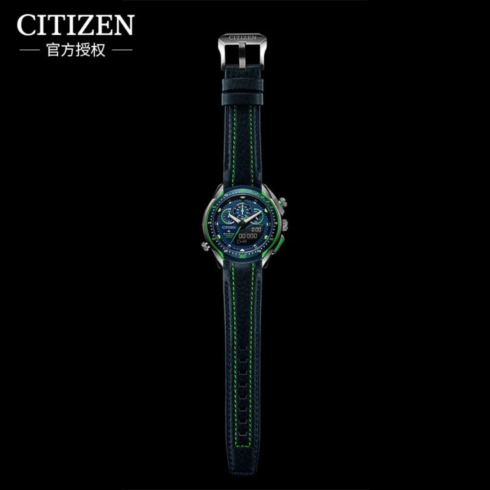 CITIZEN Watch Men's Light Eco Drive Men's Waterproof Diving Watch Luminous Stainless Steel Strap Sports Watch JW0148-12L