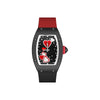 CRONUSART Women Automatic Watch Luxury Tonneau Ladies Mechanical Wristwatch Ceramic Case Fluororubber Strap 3D Relief Dial