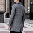Casual Business Mens Blazers Autumn Slim Fit Long Sleeve Suit Jacket British Office Style Single Breasted Woolen Blazer Coat Men