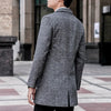 Casual Business Mens Blazers Autumn Slim Fit Long Sleeve Suit Jacket British Office Style Single Breasted Woolen Blazer Coat Men