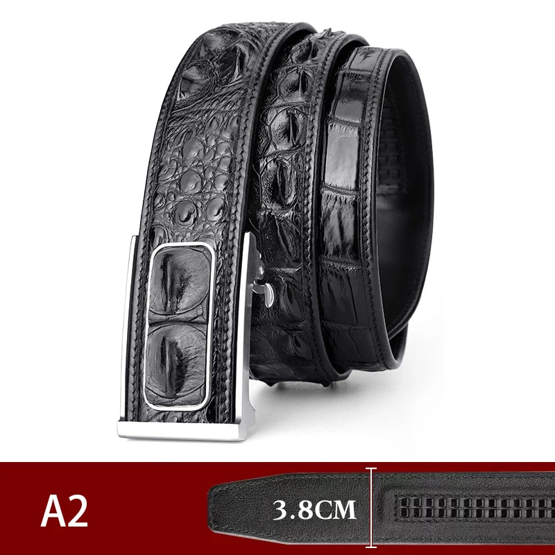 Crocodile belt men boys genuine leather automatic buckle high-end business leisure tide