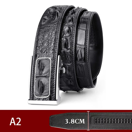 Crocodile belt men boys genuine leather automatic buckle high-end business leisure tide