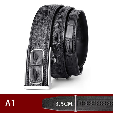 Crocodile belt men boys genuine leather automatic buckle high-end business leisure tide