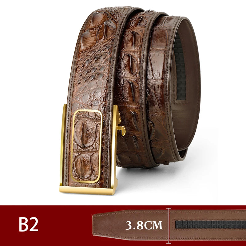 Crocodile belt men boys genuine leather automatic buckle high-end business leisure tide