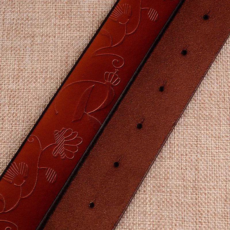 Crossten 100% genuine leather belt women's jeans belts luxury vintage high quality female belts woman cowskin strap Cinto