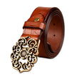 Crossten 100% genuine leather belt women's jeans belts luxury vintage high quality female belts woman cowskin strap Cinto