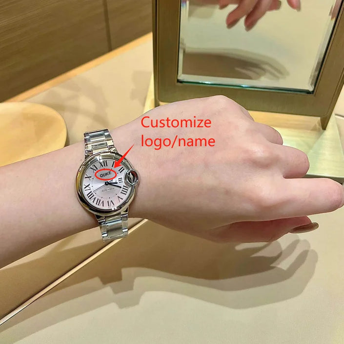 Customize Luxury Watch for Woman Leather belt Steel Quartz Ladies Watch High Quality Women's Watches Elegant Female Clock
