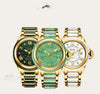 Diella Men Jade Watch Fashion Automatic Mechanical Sapphire Waterproof Luminous Watches Top Brand Genuine Jade Gold Watch