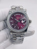 Elegant 36mm Watch for Ladies Diamond Case Strap Mechanical Movement Dual Calendar Ultimate Timepiece Accessory