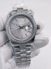 Elegant 36mm Watch for Ladies Diamond Case Strap Mechanical Movement Dual Calendar Ultimate Timepiece Accessory