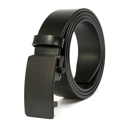 FAJARINA New Arrived Top Quality Cow Genuine Formal Automatic Buckle Men 3.5cm Width Men's Solid Cowskin Leather Belts Styles
