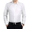 Summer 100% Silk Men Shirt Long Sleeve White Shirt Spring Formal Shirts Men 2019 Gentlemen Loose Camisa Masculina 3033 KJ1948