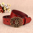 Crossten 100% genuine leather belt women's jeans belts luxury vintage high quality female belts woman cowskin strap Cinto