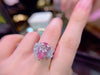 HN Morganite Ring 4.68ct Fine Jewelry 18K Gold 100% Natural Pink Beryl Heliodor Morganite Jewellery for women Fine Ring