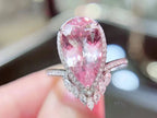 HN2024 Morganite Ring 3.66ct Fine Jewelry 18K Gold 100% Natural Pink Beryl Heliodor Morganite Jewellery for women Fine Ring