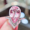 HN2024 Morganite Ring 3.66ct Fine Jewelry 18K Gold 100% Natural Pink Beryl Heliodor Morganite Jewellery for women Fine Ring