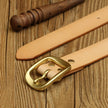 Handmade Belt Buckles for Men Thick Natural Vegetable Tanned Leather Leather Pin Buckle Mens Waist Belt Men's Belt Gifts for Men