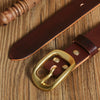 Handmade Belt Buckles for Men Thick Natural Vegetable Tanned Leather Leather Pin Buckle Mens Waist Belt Men's Belt Gifts for Men