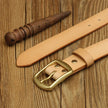 Handmade Belt Buckles for Men Thick Natural Vegetable Tanned Leather Leather Pin Buckle Mens Waist Belt Men's Belt Gifts for Men